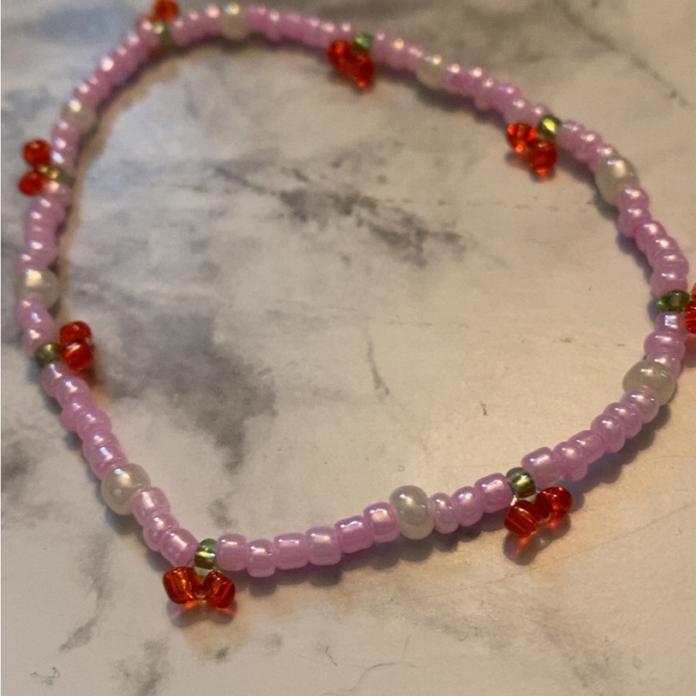Cherry beaded bracelet